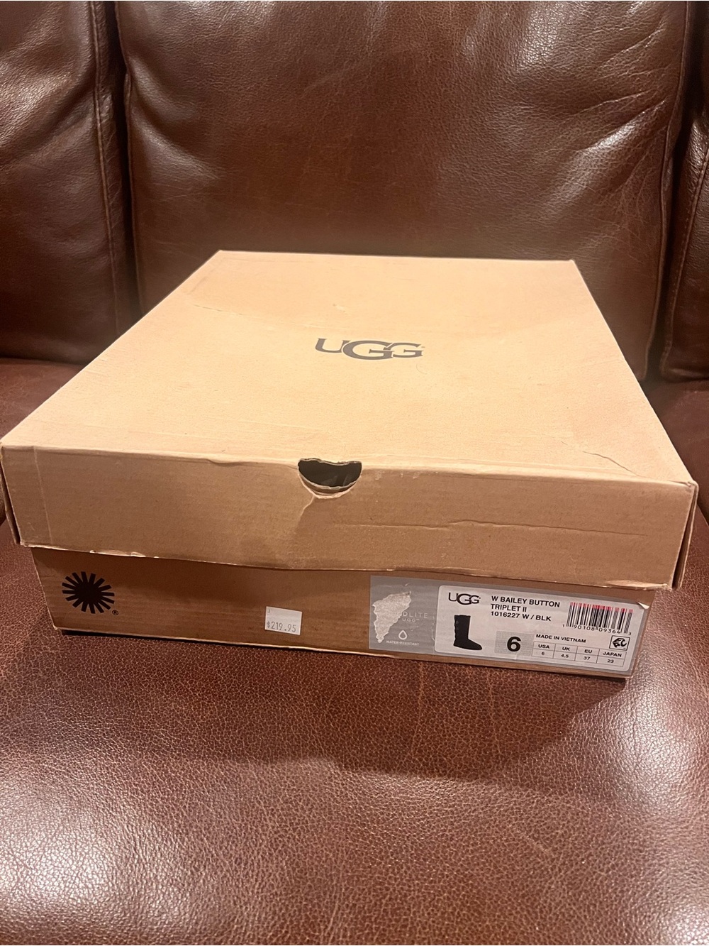 UGG 3 Button Tall Black Boots - Picture 2 of 5